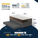 Ver imagem 3 de Cama Box Baú Solteiro com Colchão de Espuma D33 Double Comfort + Auxiliar 88cm