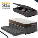 Ver imagem 7 de Cama Box Baú Solteiro com Colchão de Espuma D33 Double Comfort + Auxiliar 88cm