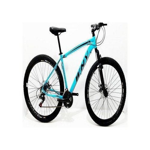 Bicicleta aro 29 da grau azul claro