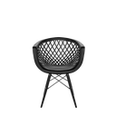 Ver imagem 2 de Kit com 4 Cadeiras Web Pretas com Pés em Polipropileno Design Moderno e Confortável