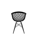 Ver imagem 3 de Kit com 4 Cadeiras Web Pretas com Pés em Polipropileno Design Moderno e Confortável