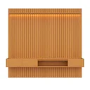 Ver imagem 2 de Painel para TV até 84 Polegadas Ripado com LED e Nicho 100% MDF 219CMX233CM Vitoria Regia Yescasa Marrom Nature