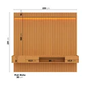Ver imagem 3 de Painel para TV até 84 Polegadas Ripado com LED e Nicho 100% MDF 219CMX233CM Vitoria Regia Yescasa Marrom Nature