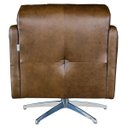 Ver imagem 7 de Kit 3 Poltronas Giratória para Sala de Estar Astana Couro Marrom Bicolor - Gran Belo