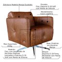 Ver imagem 2 de Kit 3 Poltronas Giratória para Sala de Estar Astana Couro Caramelo - Gran Belo