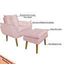 Ver imagem 5 de Conjunto Decorativo Poltrona com Puff Opala Suede Rosa Claro - Montanaris Decor Md Montanaris Decor