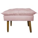 Ver imagem 3 de Conjunto Decorativo Poltrona com Puff Opala Suede Rosa Claro - Montanaris Decor Md Montanaris Decor
