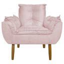 Ver imagem 2 de Conjunto Decorativo Poltrona com Puff Opala Suede Rosa Claro - Montanaris Decor Md Montanaris Decor