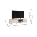 Ver imagem 6 de Painel Trento Ripado C/ Bancada Ariana 100% Mdf 2.75x2.40 Mts P/ Tv Ate 75 Polegadas - Off/freijo