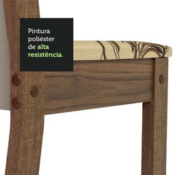 Kit 6 Cadeiras de Jantar 4291 Rustic/crema/lírio Bege Madesa - 5