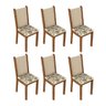 Kit 6 Cadeiras de Jantar 4291 Rustic/crema/lírio Bege Madesa - 1