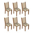 Ver imagem 1 de Kit 6 Cadeiras de Jantar 4291 Rustic/crema/lírio Bege Madesa