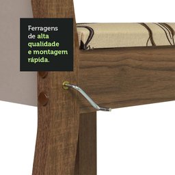 Kit 6 Cadeiras de Jantar 4291 Rustic/crema/lírio Bege Madesa - 4