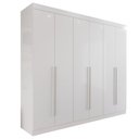 Ver imagem 2 de Guarda-roupa Casal 100% Mdf 6 Portas 4 Gavetas Grécia - Mais Móveis Cor Branco Neve