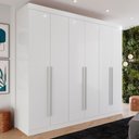 Ver imagem 1 de Guarda-roupa Casal 100% Mdf 6 Portas 4 Gavetas Grécia - Mais Móveis Cor Branco Neve