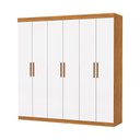Ver imagem 1 de Guarda Roupa Casal Recife 6 Portas 2 Gavetas sem Espelho Carioca Moveis Cinamomo/neve