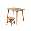 Ver imagem 1 de Conjunto de Mesinha e Banquinho Infantil Torneado em Madeira Maciça Natural Acetinado