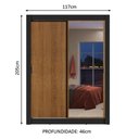 Ver imagem 4 de Guarda-roupa Solteiro Madesa Dallas 2 Portas de Correr com Espelho 2 Gavetas
