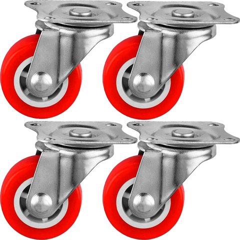 Kit 4pçs Roda Rodizio Giratório Universais Reforçado de 40mm