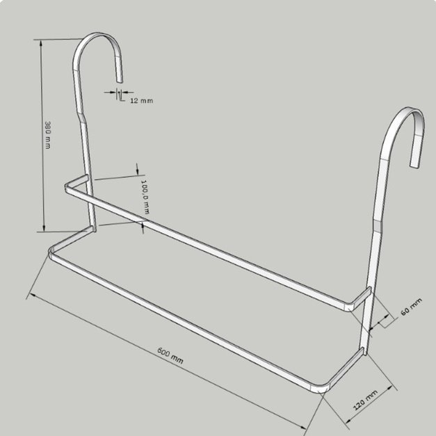 Suporte Duplo Porta Toalhas Toalheiro Box Preto Fosco 60cm - 5