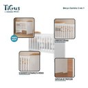 Ver imagem 5 de Berço Americano Carinho Branco Amadeirado Acetinado - Tigus