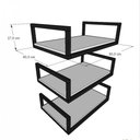 Ver imagem 2 de Prateleira Industrial Suspensa Estante Parede Nicho Branca Ferro e Madeira Suporte Pratileira