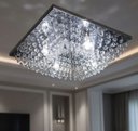 Ver imagem 2 de Lustre de Cristal Legítimo Egípcio Asfour Base Inox 20x20 Cm - Transparente
