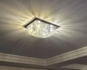 Ver imagem 4 de Lustre de Cristal Legítimo Egípcio Asfour Base Inox 20x20 Cm - Transparente