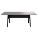 Ver imagem 4 de Mesa de Reunião 200cm para 8 Pessoas com Caixa de Tomadas Industrial Executive Cinza/Sagrado/Preto