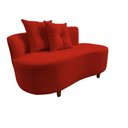Ver imagem 4 de Namoradeira Sofá Feijão Suria 150cm Orgânica Couro Vermelho