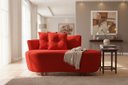 Ver imagem 1 de Namoradeira Sofá Feijão Suria 150cm Orgânica Couro Vermelho