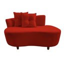 Ver imagem 3 de Namoradeira Sofá Feijão Suria 150cm Orgânica Couro Vermelho