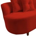 Ver imagem 7 de Namoradeira Sofá Feijão Suria 150cm Orgânica Couro Vermelho