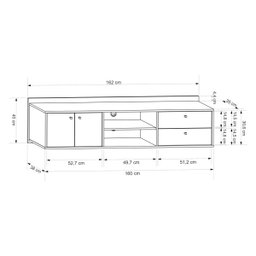 Rack Para Tv 60 Polegadas Suspenso Torrens Preto Ac - 6