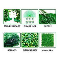 Jardim Vertical Planta Artificial Capim Placa 40x60 Grama Muro Inglês Decoração De Ambientes - 5