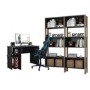 Ver imagem 1 de Escritório com Escrivaninha e 2 Livreiros com Nicho Carvalho/preto - Fdecor