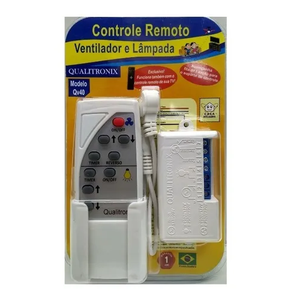 Controle Remoto para Ventilador e Lâmpadas Qv40