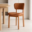 Ver imagem 1 de Cadeira para Sala de Jantar Cozinha Living Estofada Dara L02 Couríssimo Camel - Lyam Decor