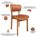 Ver imagem 5 de Cadeira para Sala de Jantar Cozinha Living Estofada Dara L02 Couríssimo Camel - Lyam Decor