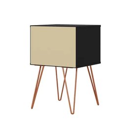 Mesa de Cabeceira Retro Metal Bled Preto Ac - 4