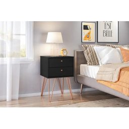 Mesa de Cabeceira Retro Metal Bled Preto Ac - 5