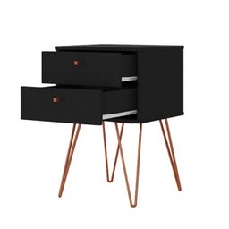 Mesa de Cabeceira Retro Metal Bled Preto Ac - 3