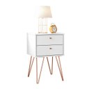 Ver imagem 1 de Mesa de Cabeceira Retro Metal Bled Branco Ac<Br>