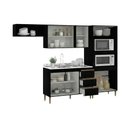 Ver imagem 4 de Armário de Cozinha Completa Modulada 4 Peças Milão Menu Móveis Preto