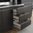 Ver imagem 6 de Armário de Cozinha Completa Modulada 4 Peças Milão Menu Móveis Preto