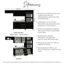 Ver imagem 7 de Armário de Cozinha Completa Modulada 4 Peças Milão Menu Móveis Preto