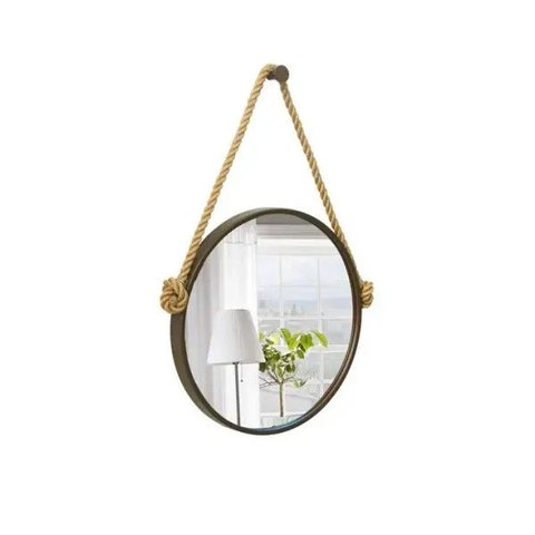 Espelho Adnet com Alça de Sisal - 60 cm