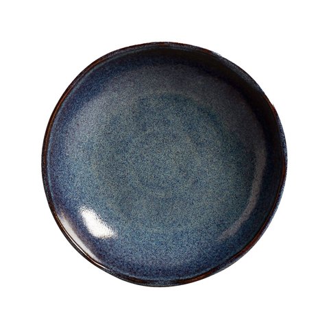 Prato Fundo Porto Brasil Bio Titanium 22,5cm Cerâmica Stoneware Azul Marinho
