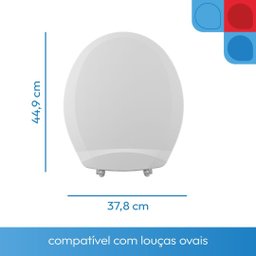Assento Sanitário Polipropileno Talento Oval Astra Branco - 4 Assento Sanitário Polipropileno Talento Oval Astra Branco - 4