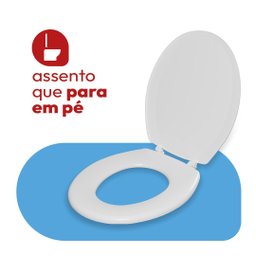 Assento Sanitário Polipropileno Talento Oval Astra Branco - 5 Assento Sanitário Polipropileno Talento Oval Astra Branco - 5